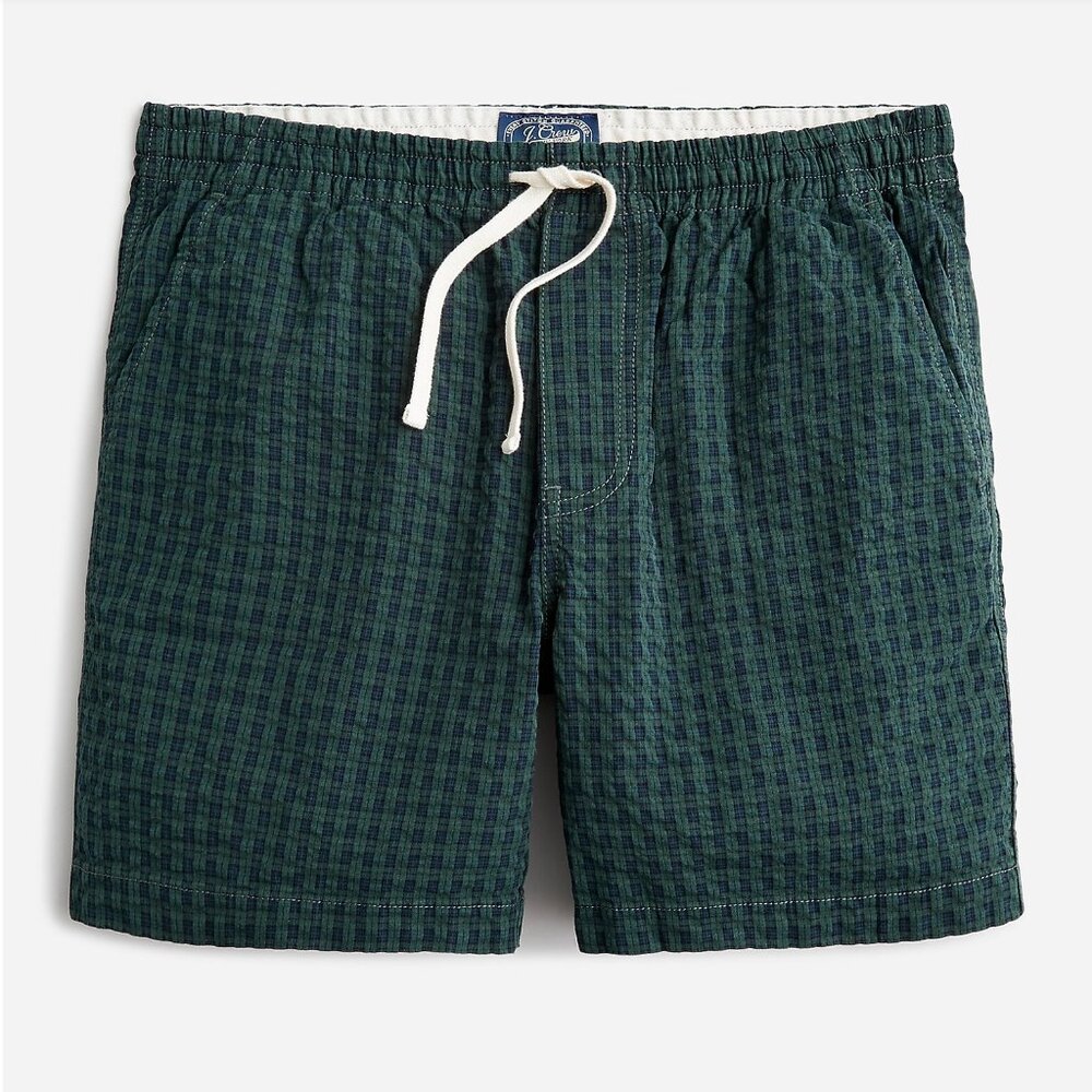 J. Crew 6" Dock Short in Stretch Seersucker Medium